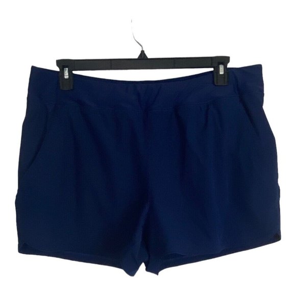 Lands End Womans Swim Shorts Size 18 Blue Pockets inside Liner 3.5" Inseam - Picture 4 of 9